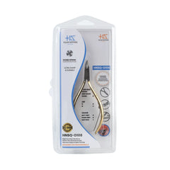 HNSQ-D108 Square Head , (Half Gold), Jaw 16 , Double Spring Cuticle Nipper Stainless Steel 420