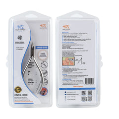 HNSS-D110 Semi-Square Head , (Polish Grey), Jaw 14 , Double Spring Cuticle Nipper Stainless Steel 420
