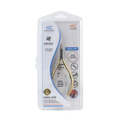 HNSS-D111  Semi-Square Head , (Half Gold), Jaw 14 , Double Spring Cuticle Nipper Stainless Steel 420