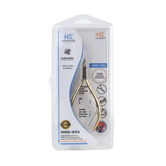 HNSS-D114 Semi-Square Head , (Half Gold), Jaw 16 , Double Spring Cuticle Nipper Stainless Steel 420