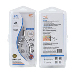 HNRD-D118 Round Head , (Matt Grey), Jaw 16 , Double Spring Cuticle Nipper Stainless Steel 420