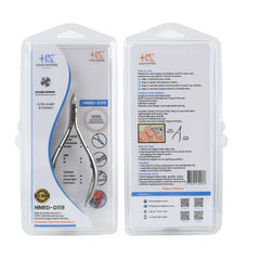 HNRD-D119 Round Head , (Polish Grey), Jaw 16 , Double Spring Cuticle Nipper Stainless Steel 420