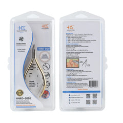 HNRD-D120 Round Head , (Half Gold), Jaw 16 , Double Spring Cuticle Nipper Stainless Steel 420