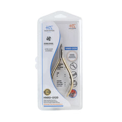 HNRD-D120 Round Head , (Half Gold), Jaw 16 , Double Spring Cuticle Nipper Stainless Steel 420