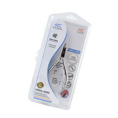 HNSQ-D092 Square Head Cuticle Nipper, Jaw 14, Single Spring, Polish Grey, Stainless Steel 420