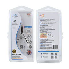 HNSQ-D094 Square Head Cuticle Nipper, Jaw 16, Single Spring, Polish Grey, Stainless Steel 420
