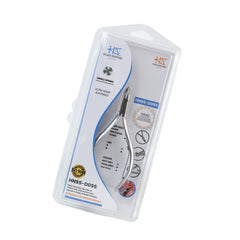 HNSS-D095 Semi-Square Head Cuticle Nipper, Jaw 14, Single Spring, Matt Grey, Stainless Steel 420