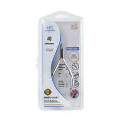 HNSS-D097 Semi-Square Head Cuticle Nipper, Jaw 16, Single Spring, Matt Grey, Stainless Steel 420
