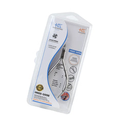 HNSS-D098 Semi-Square Head Cuticle Nipper, Jaw 16, Single Spring, Polish Grey, Stainless Steel 420