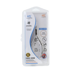 HNSS-D098 Semi-Square Head Cuticle Nipper, Jaw 16, Single Spring, Polish Grey, Stainless Steel 420