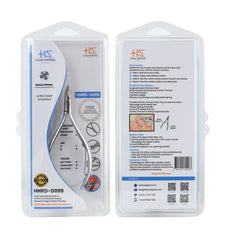 HNRD-D099 Round Head Cuticle Nipper, Jaw 14, Single Spring, Matt Grey, Stainless Steel 420