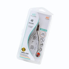 HNSQ-E122 Square Head Cuticle Nipper, Jaw 14, Single Spring, Polish Grey, Stainless Steel 420