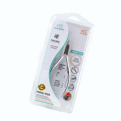 HNSQ-E123 Square Head Cuticle Nipper, Jaw 16, Single Spring, Matt Grey, Stainless Steel 420