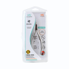 HNSQ-E124 Square Head Cuticle Nipper, Jaw 16, Single Spring, Polish Grey, Stainless Steel 420