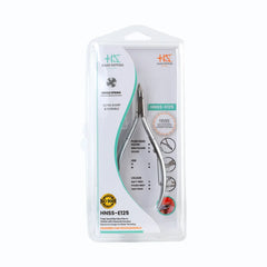 HNSS-E125 Semi-Square Head Cuticle Nipper, Jaw 14, Single Spring, Matt Grey, Stainless Steel 420