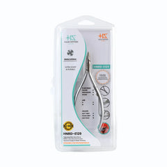 HNRD-E129 Round Head Cuticle Nipper, Jaw 14, Single Spring, Matt Grey, Stainless Steel 420