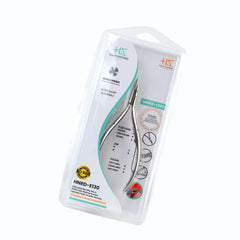 HNRD-E130 Round Head Cuticle Nipper, Jaw 14, Single Spring, Polish Grey, Stainless Steel 420