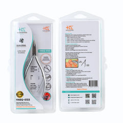 HNSQ-E133 Square Head , (Matt Grey), Jaw 14 , Double Spring Cuticle Nipper Stainless Steel 420