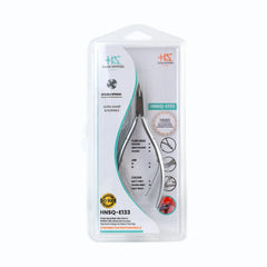 HNSQ-E133 Square Head , (Matt Grey), Jaw 14 , Double Spring Cuticle Nipper Stainless Steel 420