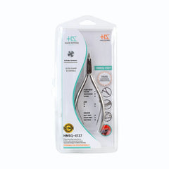 HNSQ-E137 Square Head , (Polish Grey), Jaw 16 , Double Spring Cuticle Nipper Stainless Steel 420