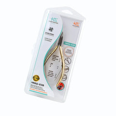 HNSQ-E138 Square Head , (Half Gold), Jaw 16 , Double Spring Cuticle Nipper Stainless Steel 420