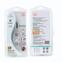 HNSS-E139 Semi-Square Head , (Matt Grey), Jaw 14 , Double Spring Cuticle Nipper Stainless Steel 420