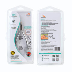 HNSS-E142 Semi-Square Head , (Matt Grey), Jaw 16 , Double Spring Cuticle Nipper Stainless Steel 420
