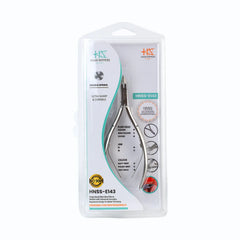 HNSS-E143 Semi-Square Head , (Polish Grey), Jaw 16 , Double Spring Cuticle Nipper Stainless Steel 420
