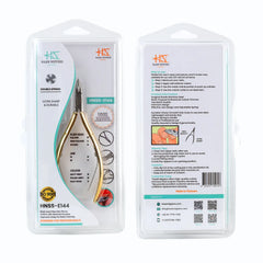 HNSS-E144 Semi-Square Head , (Half Gold), Jaw 16 , Double Spring Cuticle Nipper Stainless Steel 420