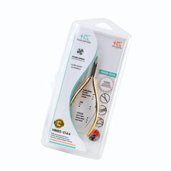 HNSS-E144 Semi-Square Head , (Half Gold), Jaw 16 , Double Spring Cuticle Nipper Stainless Steel 420