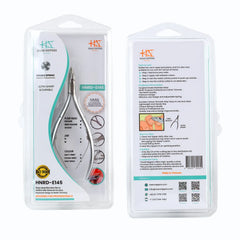 HNRD-E145 Round Head , (Matt Grey), Jaw 14 , Double Spring Cuticle Nipper Stainless Steel 420