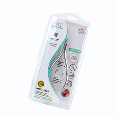 HNRD-E145 Round Head , (Matt Grey), Jaw 14 , Double Spring Cuticle Nipper Stainless Steel 420