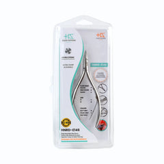 HNRD-E146 Round Head , (Polish Grey), Jaw 14 , Double Spring Cuticle Nipper Stainless Steel 420