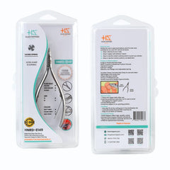 HNRD-E149 Round Head , (Polish Grey), Jaw 16 , Double Spring Cuticle Nipper Stainless Steel 420