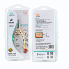 HNRD-E150 Round Head , (Half Gold), Jaw 16 , Double Spring Cuticle Nipper Stainless Steel 420
