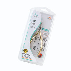 HNRD-E150 Round Head , (Half Gold), Jaw 16 , Double Spring Cuticle Nipper Stainless Steel 420