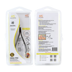 HNSQ-F152 Square Head Cuticle Nipper, Jaw 14, Single Spring, Polish Grey, Stainless Steel 420