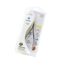 HNSS-F155 Semi-Square Head Cuticle Nipper, Jaw 14, Single Spring, Matt Grey, Stainless Steel 420