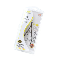 HNSS-F156 Semi-Square Head Cuticle Nipper, Jaw 14, Single Spring, Polish Grey, Stainless Steel 420