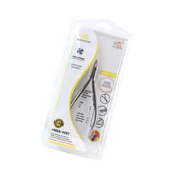 HNSS-F157 Semi-Square Head Cuticle Nipper, Jaw 16, Single Spring, Matt Grey, Stainless Steel 420