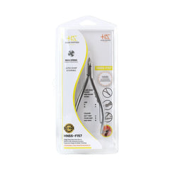 HNSS-F157 Semi-Square Head Cuticle Nipper, Jaw 16, Single Spring, Matt Grey, Stainless Steel 420
