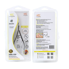 HNRD-F159  Round Head Cuticle Nipper, Jaw 14, Single Spring, Matt Grey, Stainless Steel 420