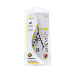 HNRD-F159  Round Head Cuticle Nipper, Jaw 14, Single Spring, Matt Grey, Stainless Steel 420