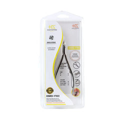 HNRD-F160 Round Head Cuticle Nipper, Jaw 14, Single Spring, Polish Grey, Stainless Steel 420