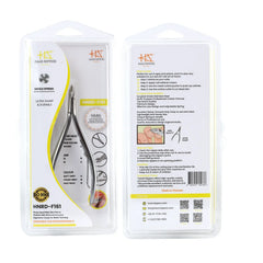 HNRD-F161 Round Head Cuticle Nipper, Jaw 16, Single Spring, (Matt Grey) Stainless Steel 420