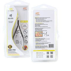 HNRD-F162 Round Head Cuticle Nipper, Jaw 16, Single Spring, (Polish Grey) Stainless Steel 420