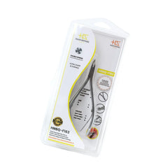 HNSQ-F163 Square Head , (Matt Grey), Jaw 14 , Double Spring Cuticle Nipper Stainless Steel 420