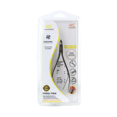 HNSQ-F164 Square Head , (Polish Grey), Jaw 14 , Double Spring Cuticle Nipper Stainless Steel 420