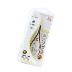 HNSQ-F165 Square Head , (Half Gold), Jaw 14 , Double Spring Cuticle Nipper Stainless Steel 420