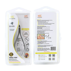 HNSQ-F166 Square Head , (Matt Grey), Jaw 16 , Double Spring Cuticle Nipper Stainless Steel 420